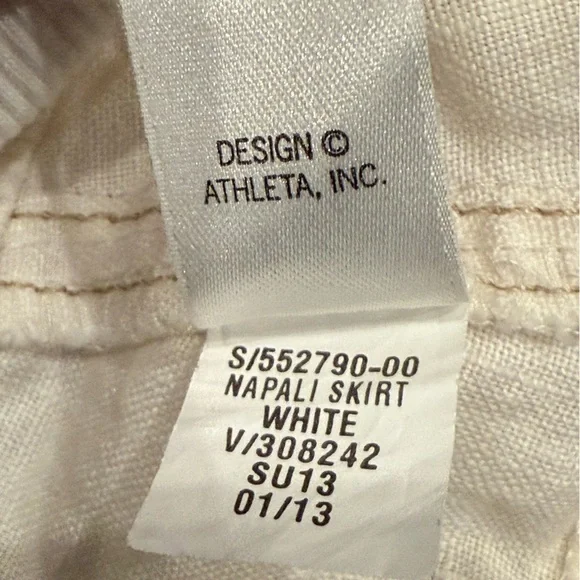 Athleta Cream Napali Linen Skirt Size Medium - Picture 6 of 6